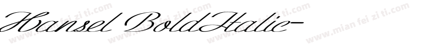 Hansel BoldItalic字体转换